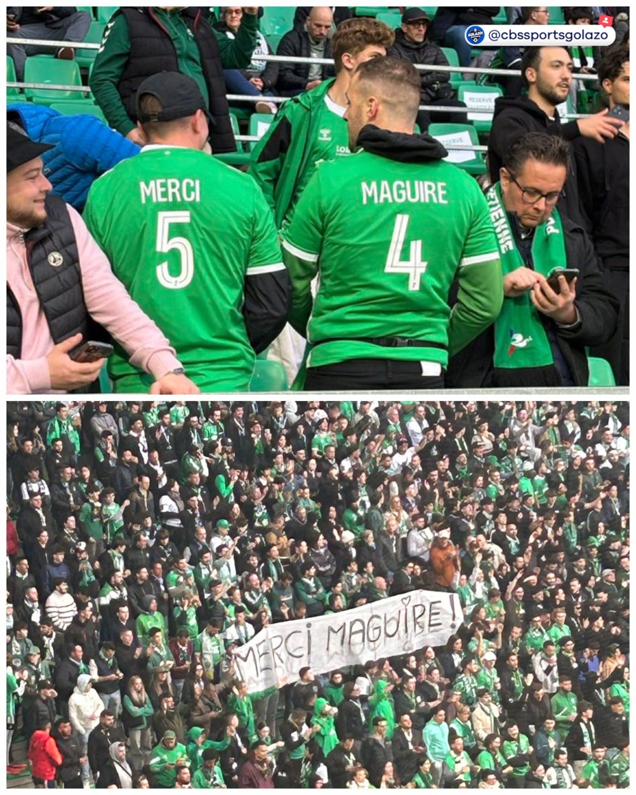 ‘Merci Maguire’: fãs do Saint-Étienne provocam Lyon